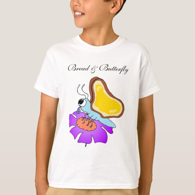 Brot u. Schmetterling T-Shirt (Vorderseite)