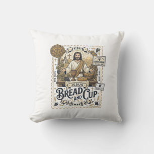 Brot und Kelch Jesus Kommunion Christlicher Glaube Kissen