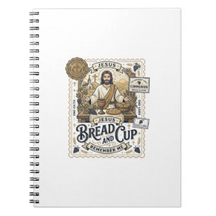 Brot und Kelch Jesus Kommunion Christlicher Glaube Notizblock