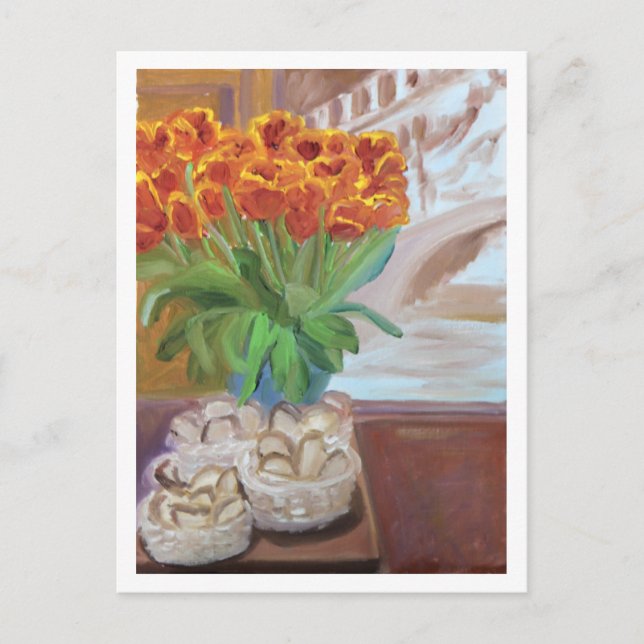 BROT UND TULIPS IN PARIS POSTKARTE (Vorderseite)