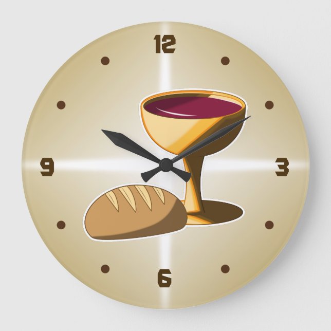 Brot und Wein Die letzte Osterkommune Große Wanduhr (Vorderseite)