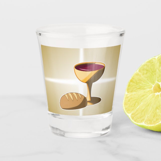 Brot und Wein Die letzte Osterkommune Schnapsglas (Vorderseite)