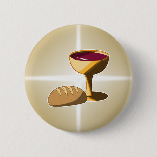 Brot und Wein Ostpessach Heilige Gemeinschaft Button