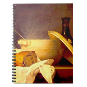 Brot und Wein von Anne Vallayer Notizblock