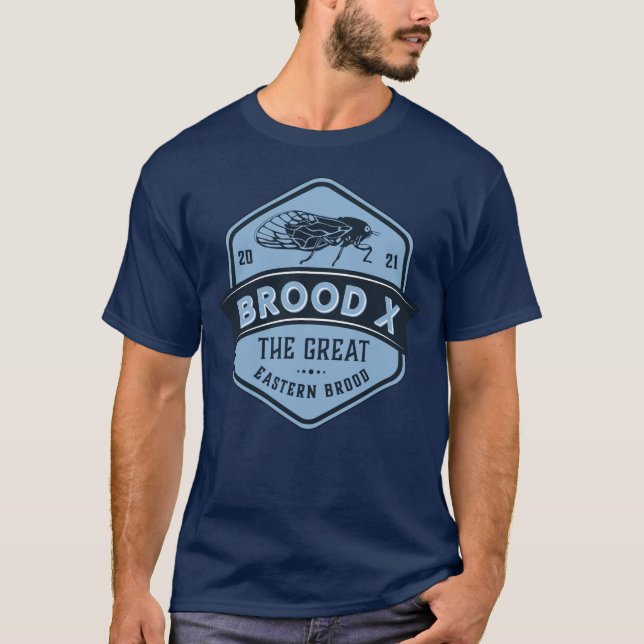 Brot X Cicadas: The Great Eastern Brood Blue T-Shirt (Vorderseite)
