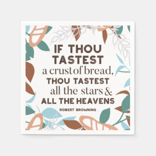 Brot-Zitate von Robert Browning Serviette