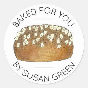 Brotabendesserrollen aus eigener Herstellung Runder Aufkleber