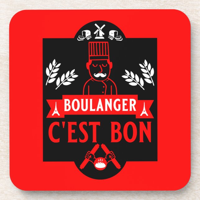 Brotbacken Getränkeuntersetzer (Vorderseite)