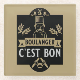 Brotbacken Glasuntersetzer