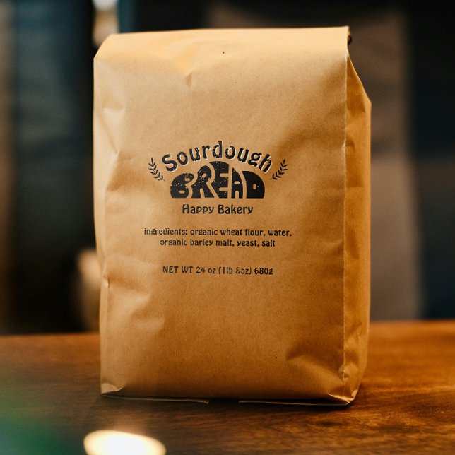 Brotbäckerei aus Rohstoffen - Moderne Gummistempel (Sourdough Bread Bakery Business Ingredients Modern Rubber Stamp)