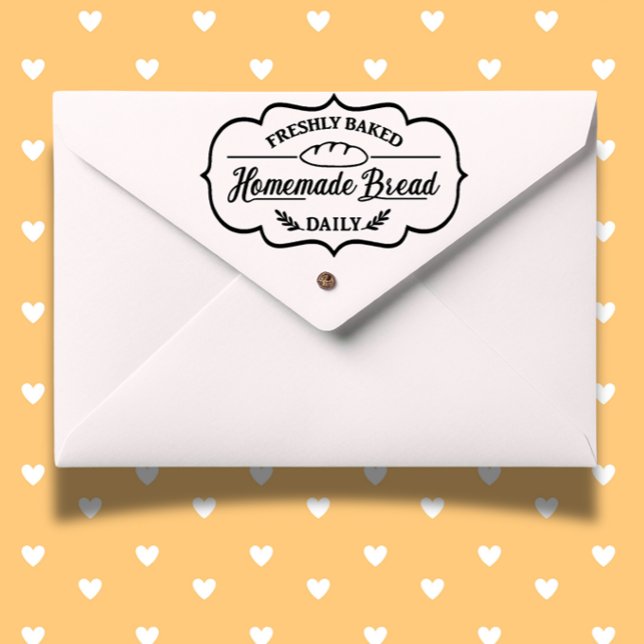 Brotbäckerei hausgemachte Themen Permastempel (Personalize your homemade bread with our Bread Bakery Homemade Theme Self-inking Stamp.)