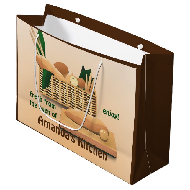 Brotbackerei LGB Große Geschenktüte (Vorderseite Schrägansicht)