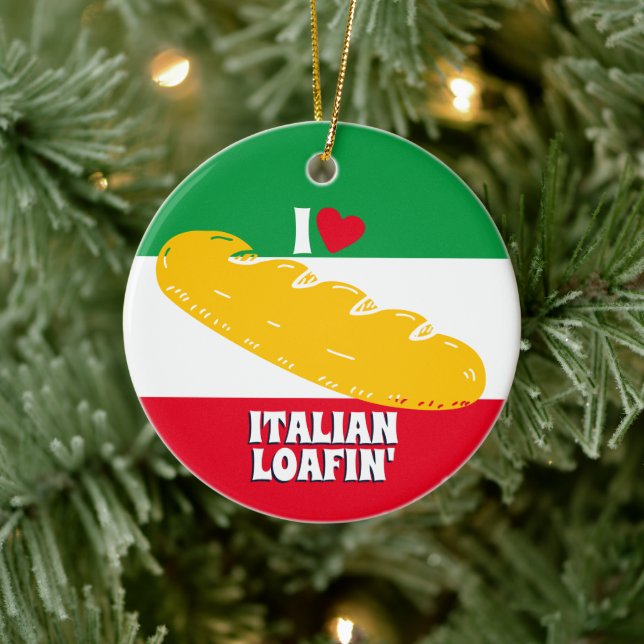 Brotbäckerei mit italienischer Weihnachtszeit Keramik Ornament (Baum)
