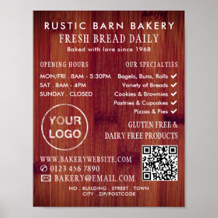 Brotbrett, Bäckereien, Bäckerei-Store-Werbung Poster