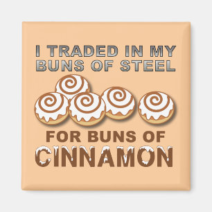 Brötchen des Zimt-lustigen Kühlschrankmagnets Magnet