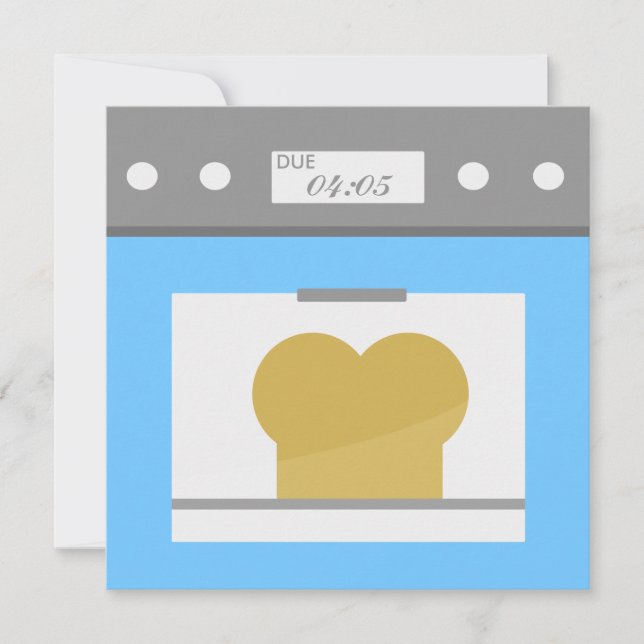 Brötchen im Ofen Einladung (Vorderseite)