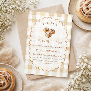 Brötchen im Ofen Zimtschnecken-Baby-Party Einladung