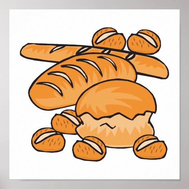Brötchen Poster (Vorne)