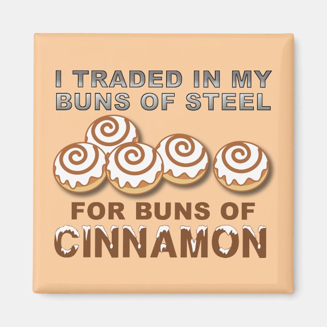 Brötchen von Cinnamon Funny Kühlschrankmagnet Magnet (Vorne)