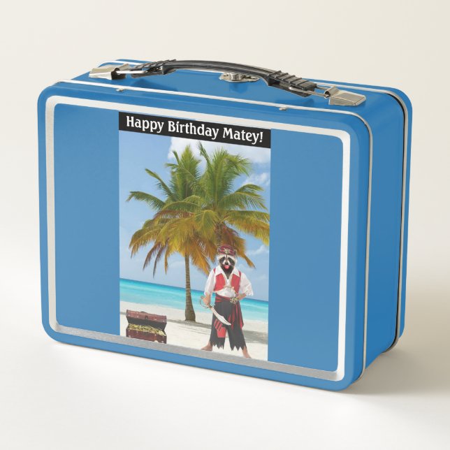 Brotdose. Alles Gute zum Geburtstag, Matey! Metall Brotdose