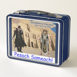 Brotdose. Happy Passover. loris/Affe Metall Brotdose