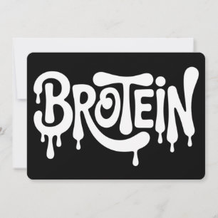 Brotein Protein Funny Bro Gym LGBTQ Gay Pride Alli Einladung