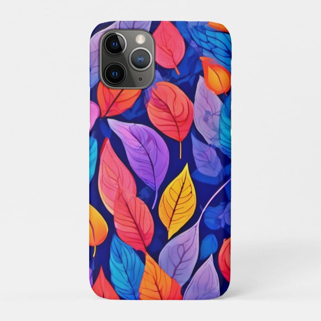 Brothel-Stil: Lebhafte Leaf-Muster Case-Mate iPhone Hülle (Rückseite)