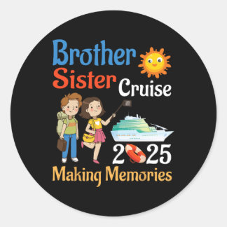 Brother And Sister Cruise 2025 Trip Making Memorie Runder Aufkleber