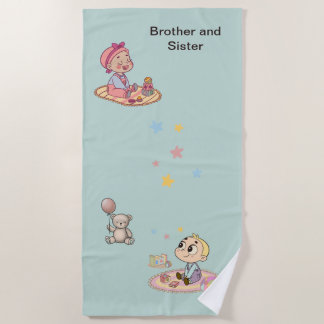 Brother and Sister Strandtuch