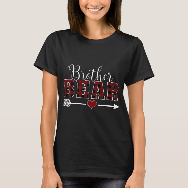 Brother Bear Buffalo Kariert Arrow Heart Son Chris T-Shirt (Vorderseite)