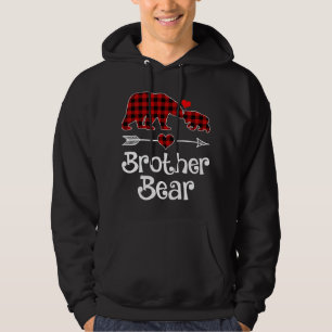 Brother Bear Christmas Pajama Red Kariert Buffalo Hoodie
