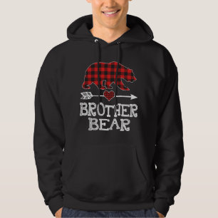 Brother Bear Christmas Pajama Red Kariert Buffalo Hoodie