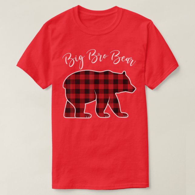 Brother Bear Pajama Red Buffalo Xmas Family Christ T-Shirt (Design vorne)