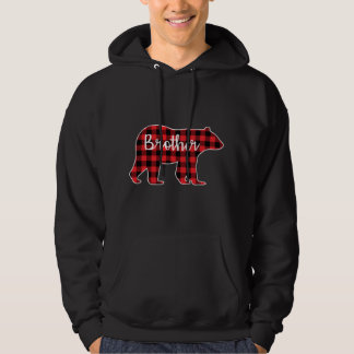 Brother Bear Red Kariert Design Family Match Chri Hoodie