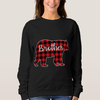 Brother Bear Red Kariert Design Family Match Chri Sweatshirt
