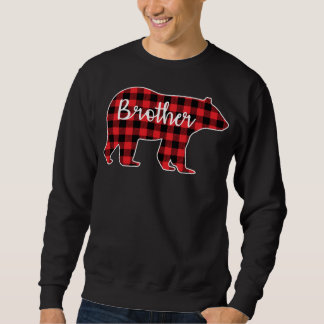 Brother Bear Red Kariert Design Family Match Chri Sweatshirt