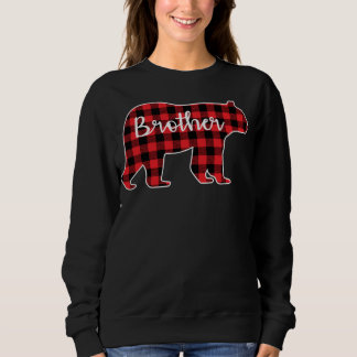Brother Bear Red Kariert Design Family Match Chri Sweatshirt