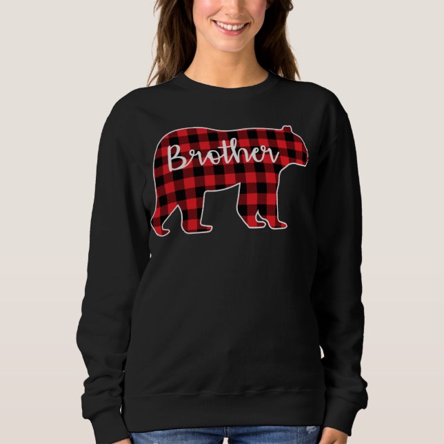 Brother Bear Red Kariert Design Family Match Chri Sweatshirt (Vorderseite)