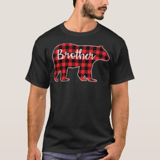 Brother Bear Red Kariert Design Family Match Chri T-Shirt