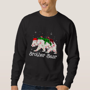 Brother Bear Two Cubs Red Green Kariert Christmas  Sweatshirt