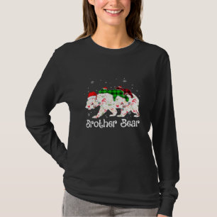 Brother Bear Two Cubs Red Green Kariert Christmas  T-Shirt