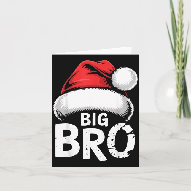 Brother Big Christmas Santa Family Matching Pajama Karte (Vorderseite)