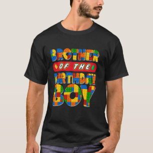 Brother Birthday Boy Gebäude Bricks Family Party T-Shirt