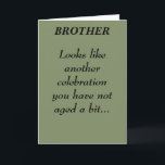 BROTHER BIRTHDAY CARD KARTE<br><div class="desc">INNERHALB UND RÜCKHALT DER KARTE</div>