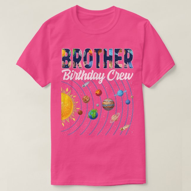 Brother Birthday Crew Outer Space Solar System Bda T-Shirt (Design vorne)