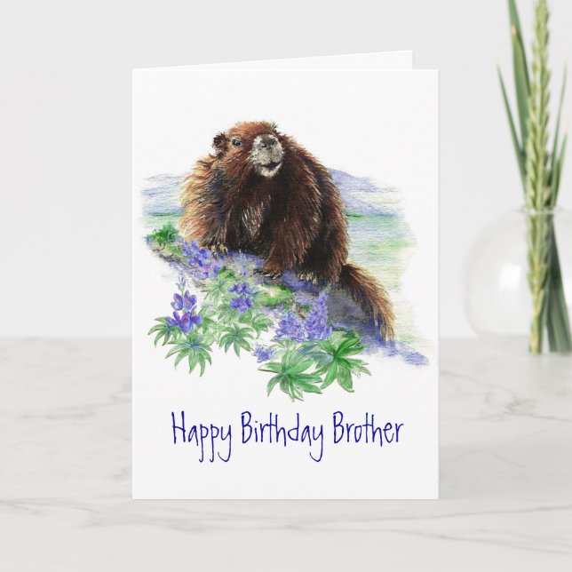 Brother, Birthday Endangered Animal Greeting Karte (Vorderseite)