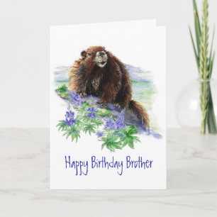 Brother, Birthday Endangered Animal Greeting Karte