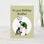 Brother Birthday Funny Lawnmower Insult Karte<br><div class="desc">Brother Birthday Funny Lawnmower Insult for those with a good sense of humor</div>