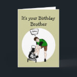 Brother Birthday Funny Lawnmower Insult Karte<br><div class="desc">Brother Birthday Funny Lawnmower Insult for those with a good sense of humor</div>