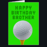 Brother Birthday Golf<br><div class="desc">Alles Gute zum Geburtstag des Golfs für deinen Bruder! Ein Golfball auf einem Abschlag bereit zum Abschlag! Eine tolle Karte für jeden Bruder,  der das Golfspiel Liebe.</div>